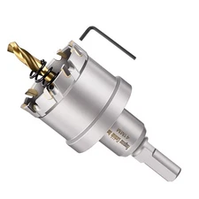 Hole Saw Kit 41mm (1-39/64"), Tungsten Carbide Hole Cutter. Silver