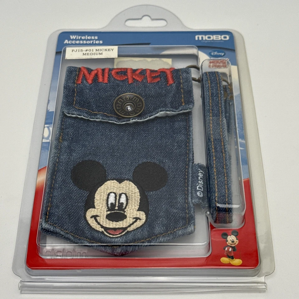 Bolsa Jean Universal Oficial Disney Mickey con Correa para Herramientas Utilidad Teléfono Abatible Foto 2 de 4