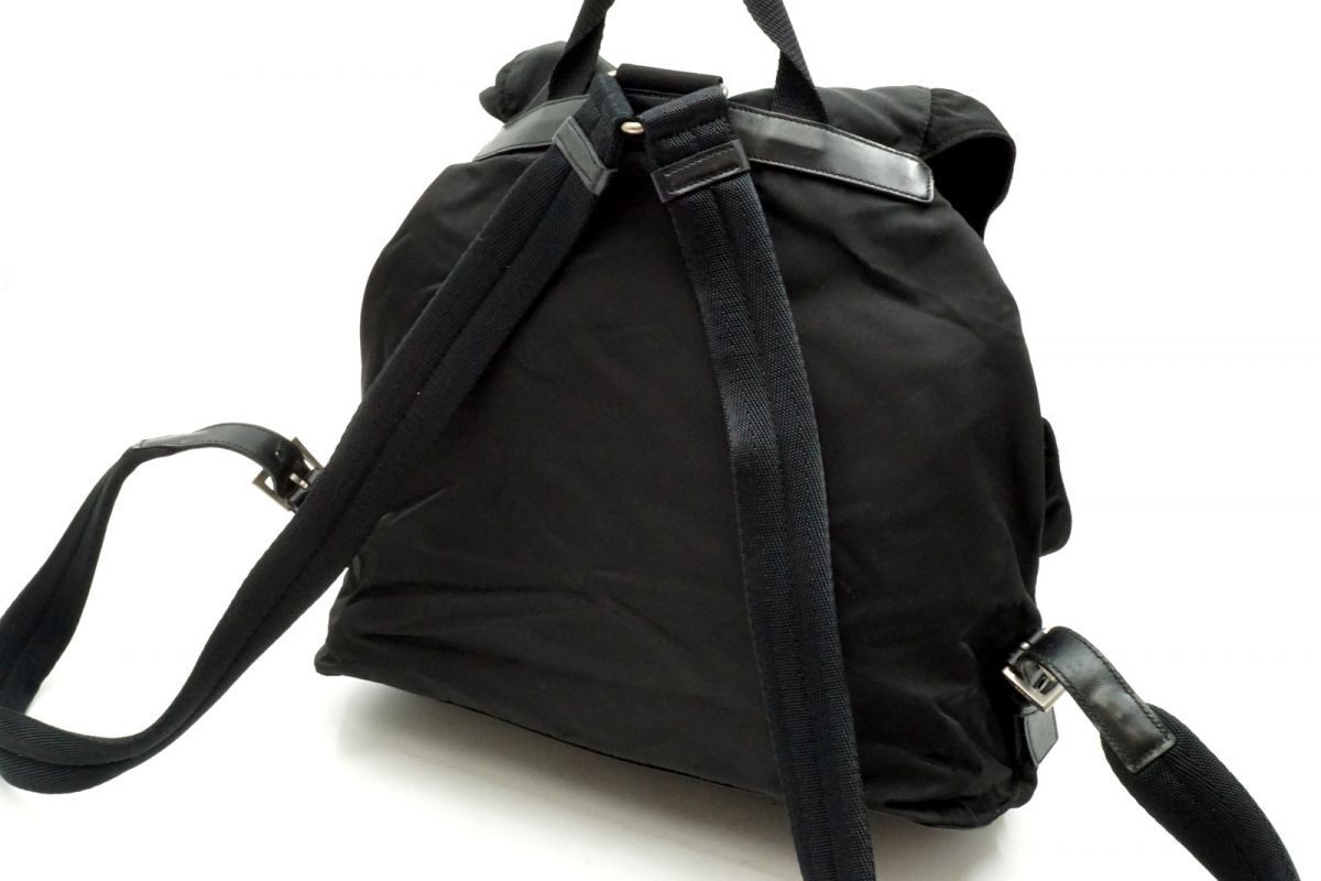 PRADA Backpack Bag Rucksack Triangle Logo Plate Drawstring B2811 Tessuto Nylon B thumbnail 3