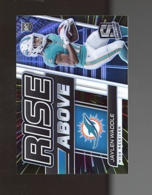 2021 Panini Spectra #RA-12 Jaylen Waddle Rise Above Hyper #/75 ROOKIE RC