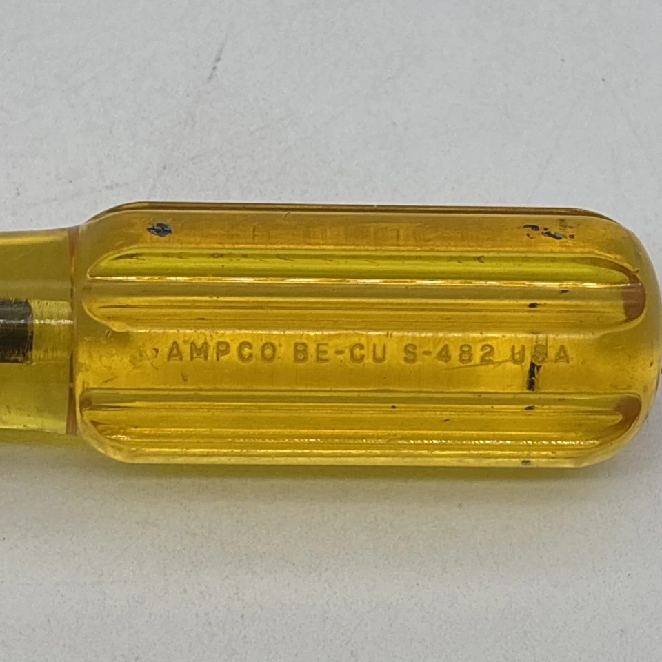 Ampco Flat Blade Screwdriver BE-CU Beryllium Copper S-482 Possibly Modified USA - Image 2 of 4