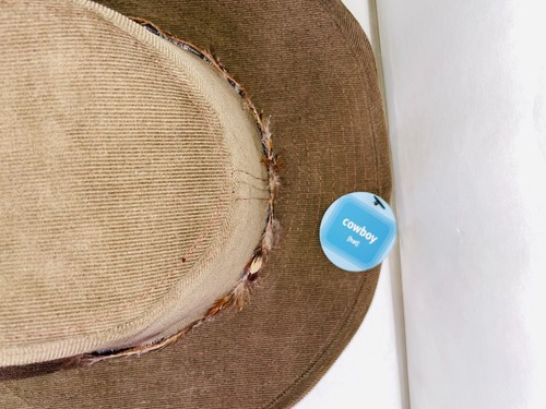 Vintage Flechet Western Cowboy Hat Turquoise Embelished Feather Jewelry - Picture 5 of 14
