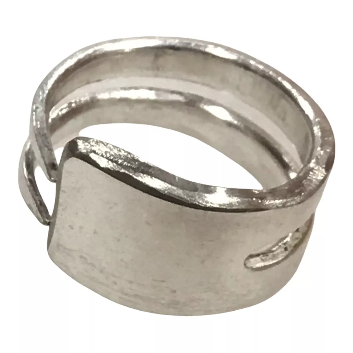 sterling silver modernist ring band Size 9.75 No Stamp It Is