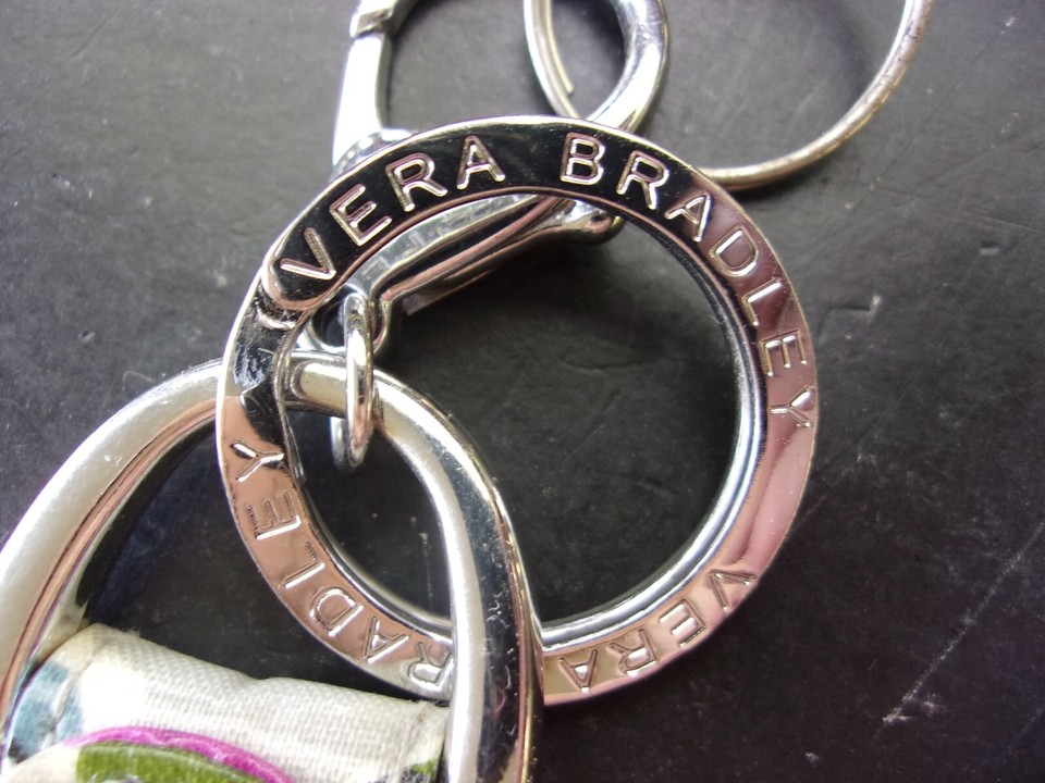 NEW Vera Bradley Floral Fiesta (Watercolor) Loop Keychain Snap Closure