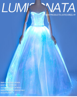 Glow In The Dark Led Light Up Prom Dresses LED Smart Color