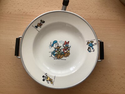 Sixties Disney Warmwasser Warmhalten Speiseteller,  hotwater plate vintage