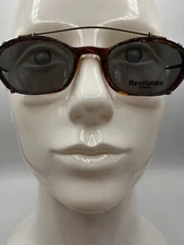 New Vintage Revolution Eyewear With Sun Shade RE054 Mocha 47 18 140
