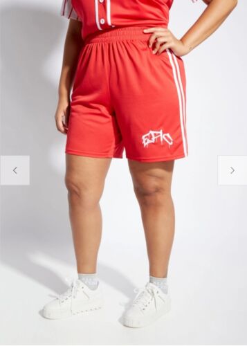 Womens Basketball Shorts Rue21 Size 3xl Red Longer length Brand New with Tags