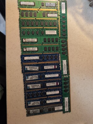16 Lot Of DDR2 2GB Memory Assorted Brand Samsung,Promos, HP  Virtual Memory 
