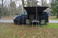 Campervan Caravan Awning sun canopy by WILD EARTH 2.4 X 2.4m BLACK SQUARE