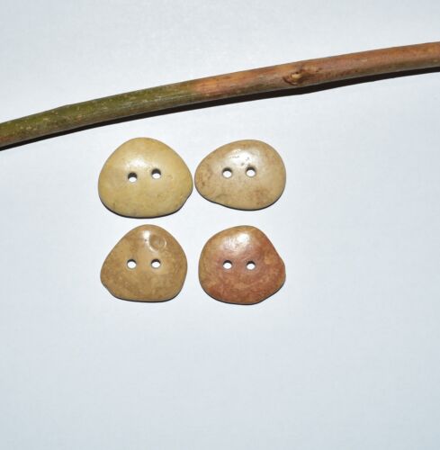 Botones de piedra natural tejido orgánico botones artesanales de costura ecológicos 22-24 mm - Imagen 1 de 5