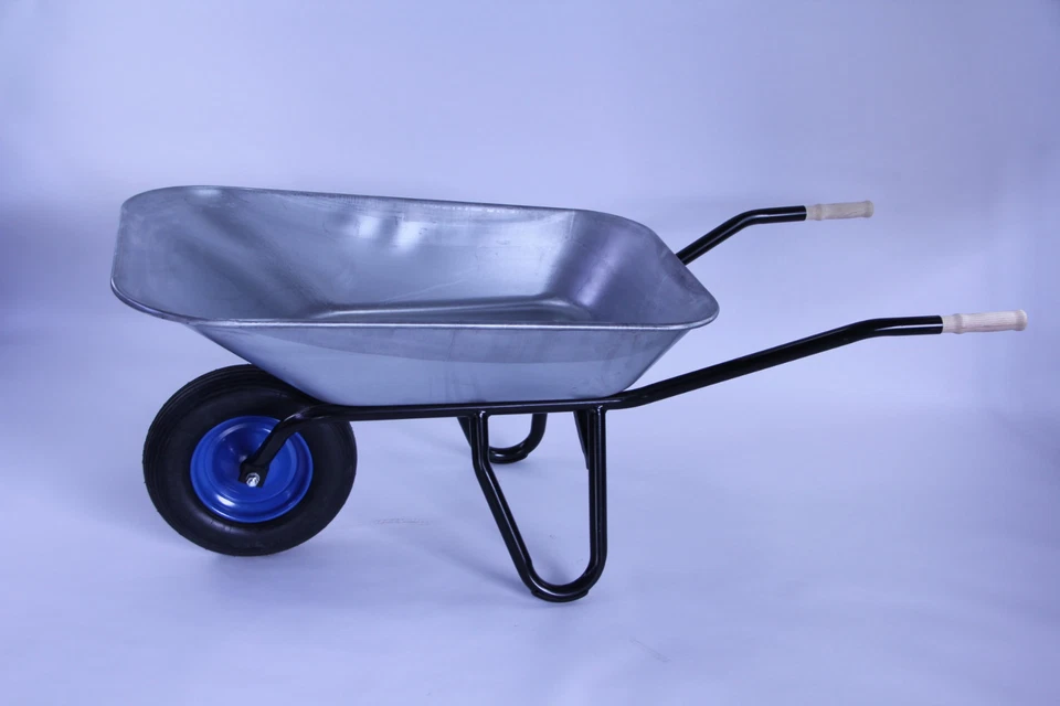 verzinkte Fagro Profi Schubkarre Großmulden Schiebkarre Hofkarre 95 Liter - Bild 2 von 3