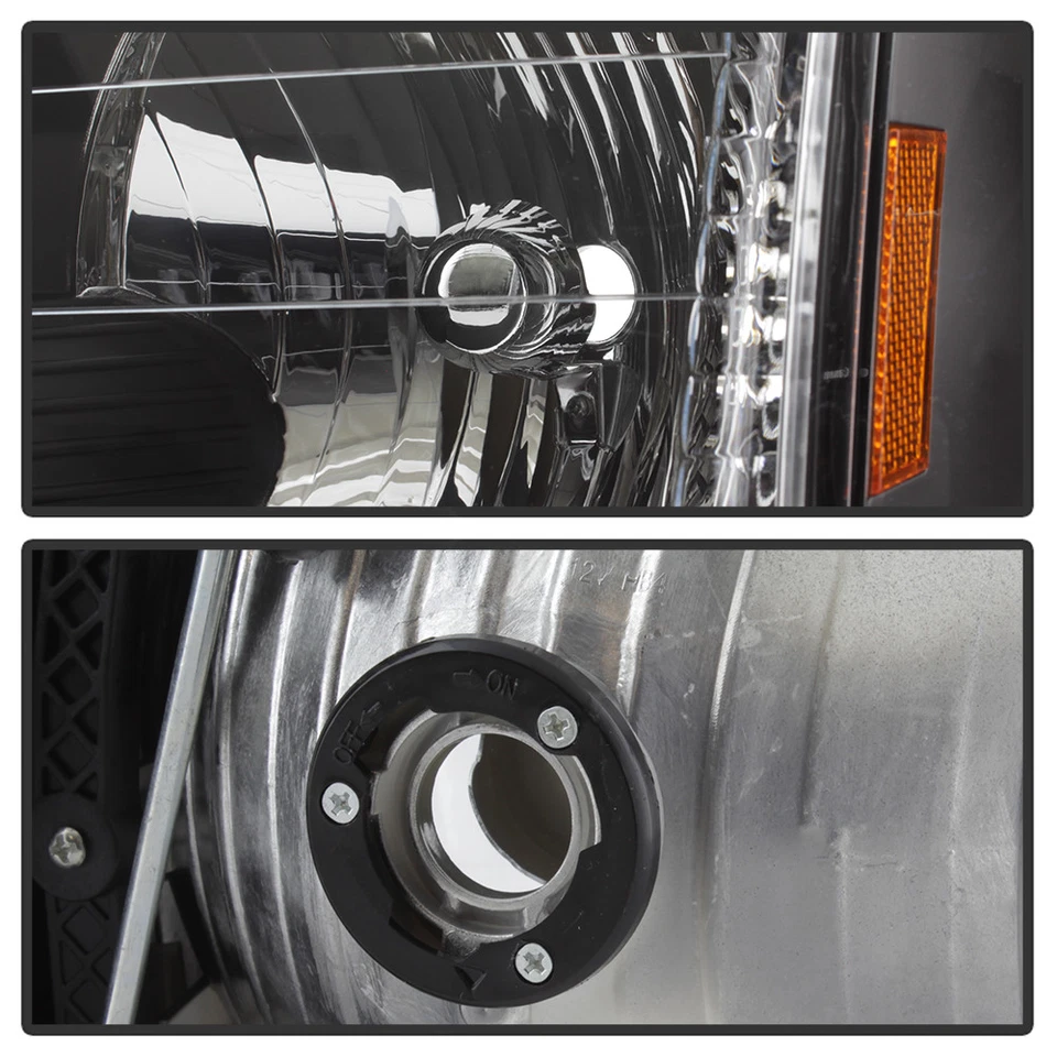 Faros negros para Ford Explorer 2002 2003 2004 2005 + luces de señalización de esquina izquierda + derecha Foto 4 de 4