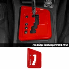 Central Control Gear Panel Cover Trim Accessories For 09-14 Dodge Challenger Red