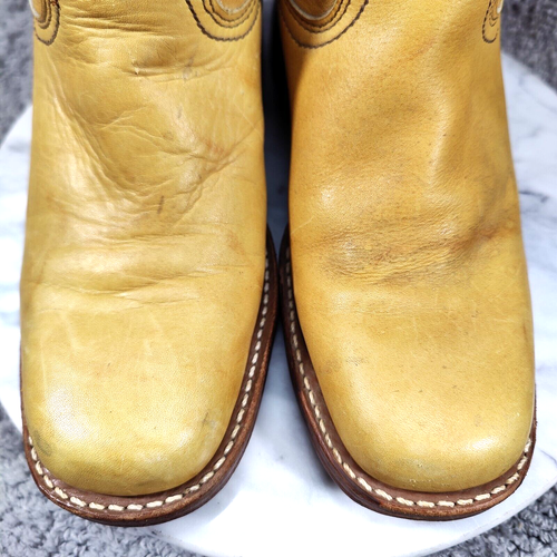 Botas Frye Campus Banana para mujer 7,5 amarillas punta cuadrada 14L - Imagen 7 de 11
