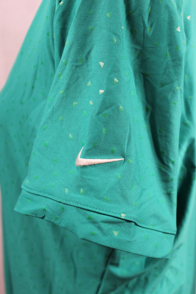 耐克高尔夫女式高尔夫上衣短袖 1/4 纽扣衬衫活力 XL 全新带标签! — 第 4/4 张图片