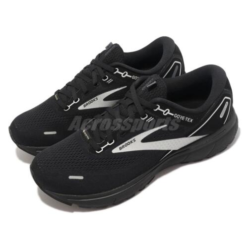 Brooks Ghost 14 GTX 2E Wide Gore-Tex Black Silver Men Running Shoes 1103682E-020 - Afbeelding 1 van 8