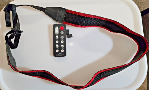Vintage JVC Video Camera Camcorder Red & Black Shoulder Neck Arm Strap & Remote - Picture 4 of 5