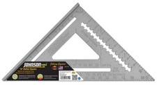 12 Inch Aluminum Rafter Square with Saw Guide and Scribe Notches USA Made