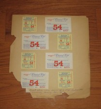 VTG Lot of 8 NY Mets August 7th 1965 Ticket Stubs Diamond Club Box Baseball MLB 