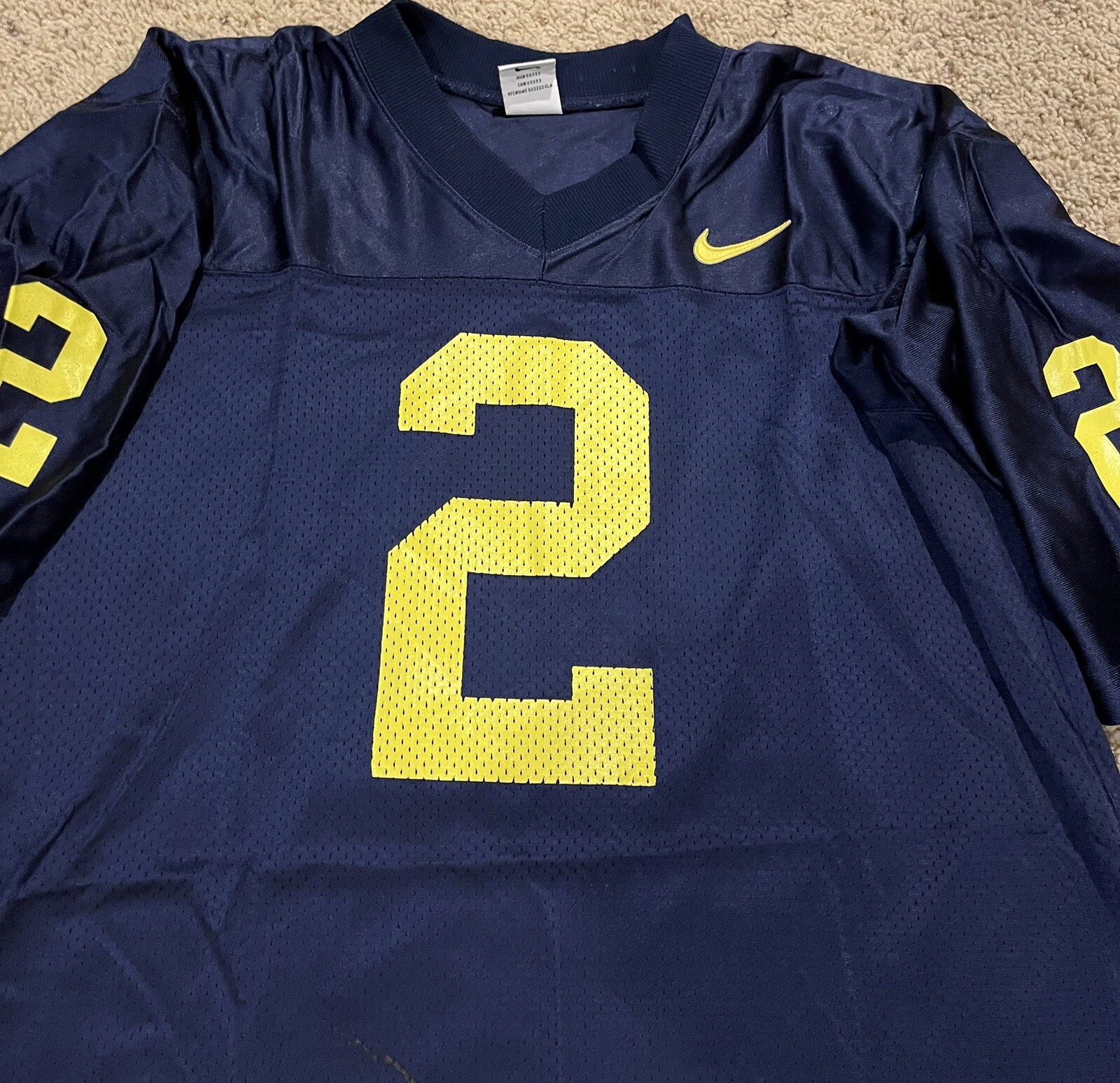 VTG Nike Charles Woodson 2 Michigan Wolverines Jordan Football Jersey