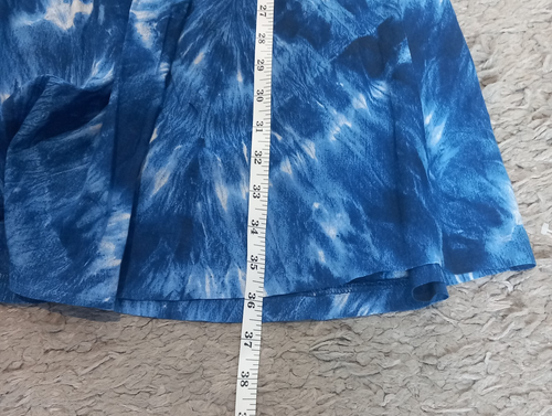 Nine West A Line Dress UK6 Blue Tie Dyed V Neck Sleeveless Party Prom Summer - Picture 6 of 9