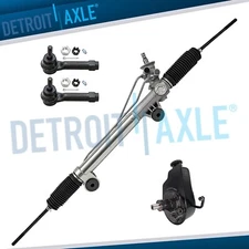 Steering Pump w/ Reservoir Rack Pinion Outer Tie Rods for Silverado Sierra 1500