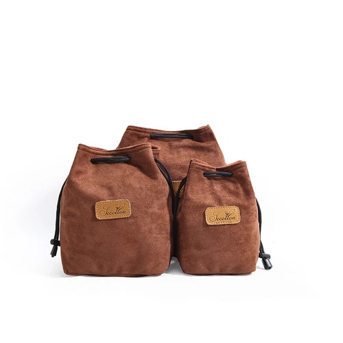 Soft Camera Bag DSLR Insert Handbag Drawstring Lens Case Compatible with Canon - Picture 5 of 23