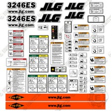 Fits JLG 3246ES Decal Kit Scissor Lift - (Pro-Fit Version) - 7 YEAR 3M Vinyl!