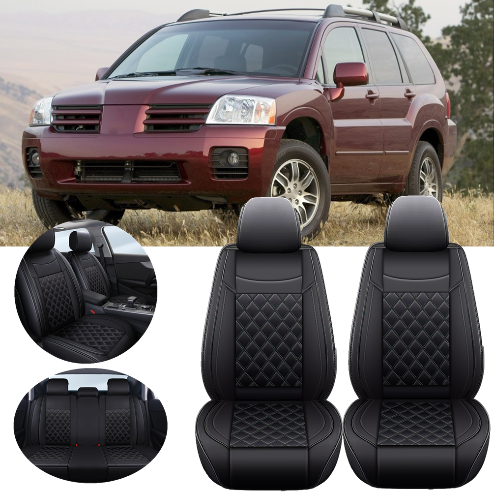 For Mitsubishi Endeavor Car Seat Covers 5-Seater Front Rear Full Set PU Leather