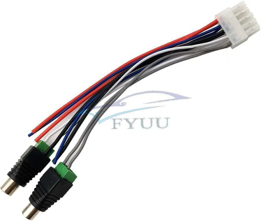 15CM For Dual TBX10A Amplifier Power Input Speaker Wire Harness 10 Pin Plug RCA - Image 2 of 4