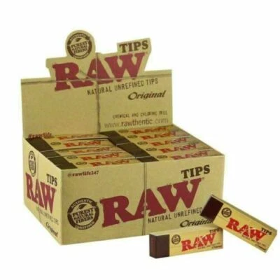 100% Authentic Raw Rolling Paper Tips Packs Roach Full Box 50 PER Booklet £9.99!