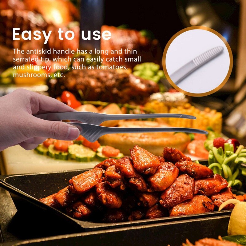 Korean and Japanese BBQ Tongs SelfStanding Grill Tongs NonSlip