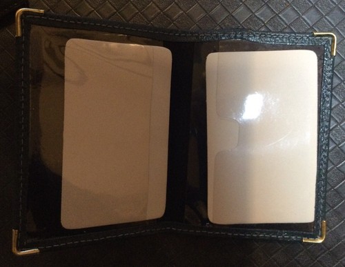 REAL LEATHER Oyster Card / Travel Pass Holder Metal Corners. - Picture 3 of 3
