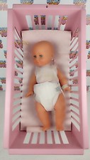 BAMBOLOTTO PANNOLINO LINES E CULLA ROSA  BABY BAMBOLA DOLL NEW VINTAGE '80