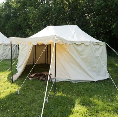Medieval Natural Burgundian 5x8 M Functional WaterProof tent Camping Larp Event - Picture 1 of 6
