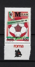 1988 ITALY REPUBLIC - Milan Champion of Italy with appendix Rome - 650L - MNH