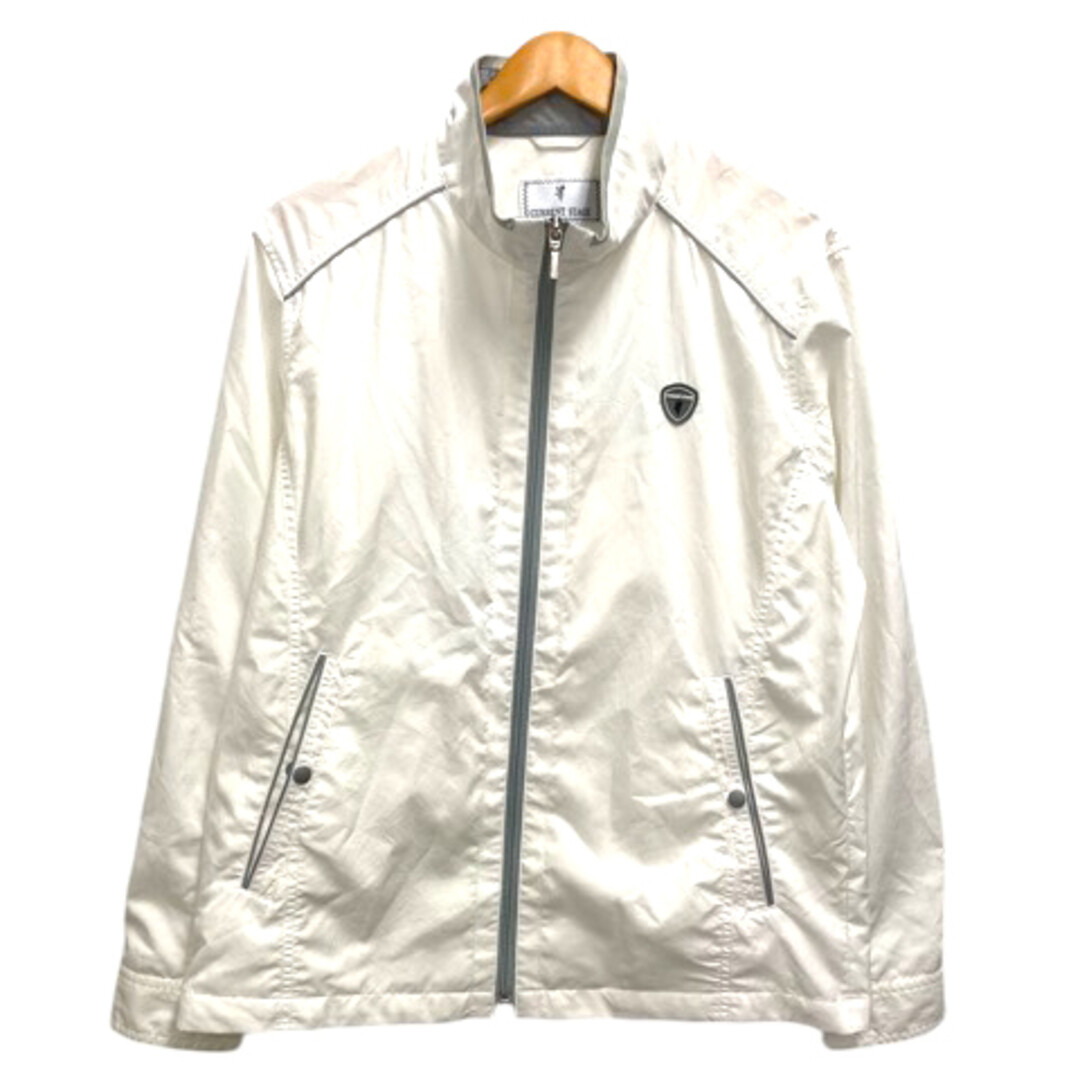 CURRENT STAGE Nylon Jacket Blouson One Point Logo Thin M White 