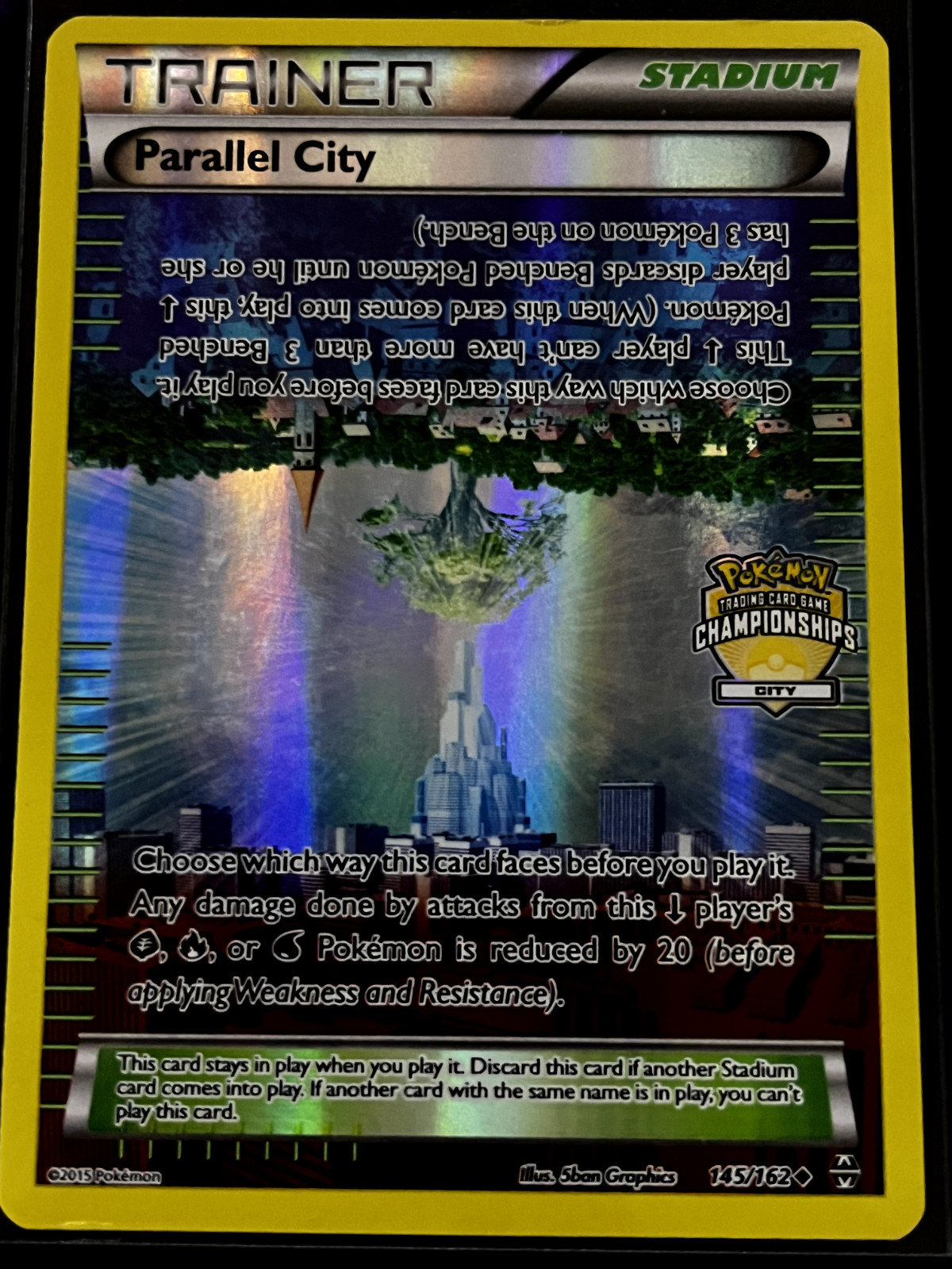 Parallel City 145/162 Championships Stamp Holo Foil Pokémon TCG Card 