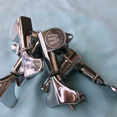 Bass Guitar Machine Heads Tuning Pegs Warwick 2X2 Chrome 