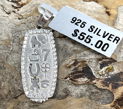 Small .925 Sterling Silver & CZ  Good Luck Charm Pendant Horseshoe Clover 7 Etc.