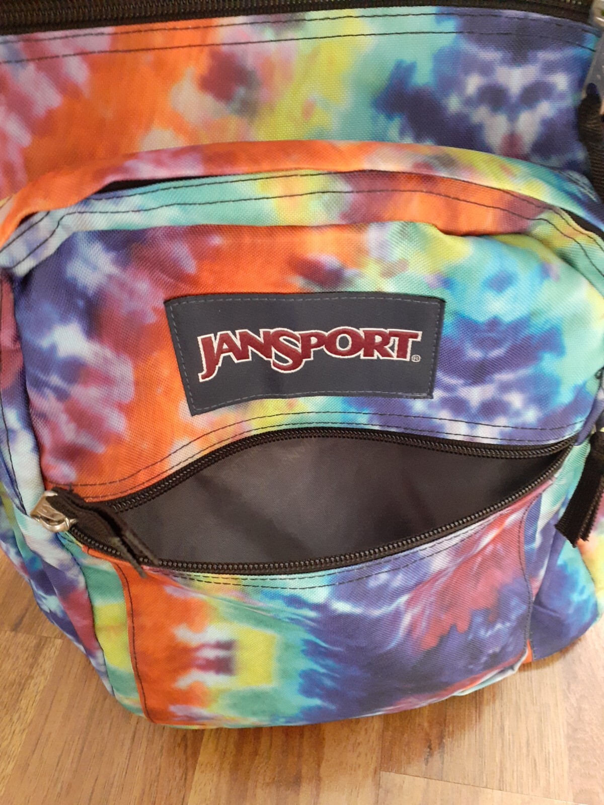 Jansport Big Student Backpack Colorful Tie Dye Fits 1… Gem