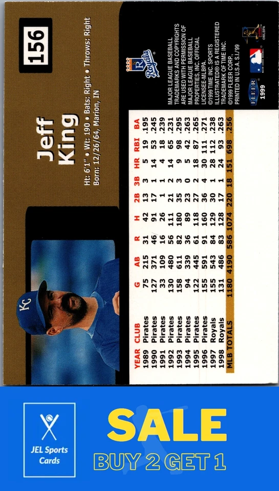 1999 Sports Illustrated #156 Jeff King - Image 2 of 2