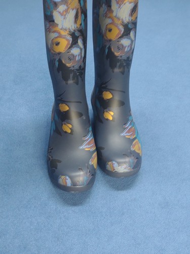 Chooka Womens Floral Rain Boot Size 6M US Grey Multi Colored - Picture 7 of 11