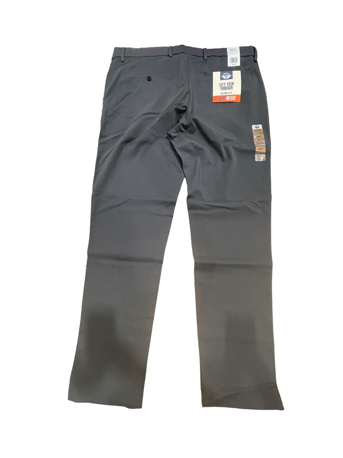 Dockers Men's Slim Fit City Tech Trousers Gray 38x34 eBay