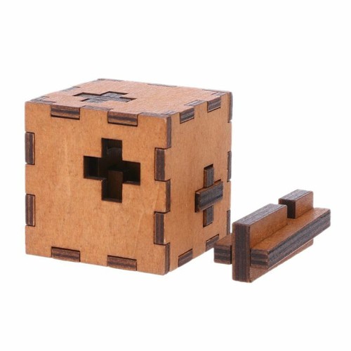 Puzzle Box Spielzeug Impossible Brain Teaser aus Holz IQ Spiel Würfel Schloss - Bild 4 von 7