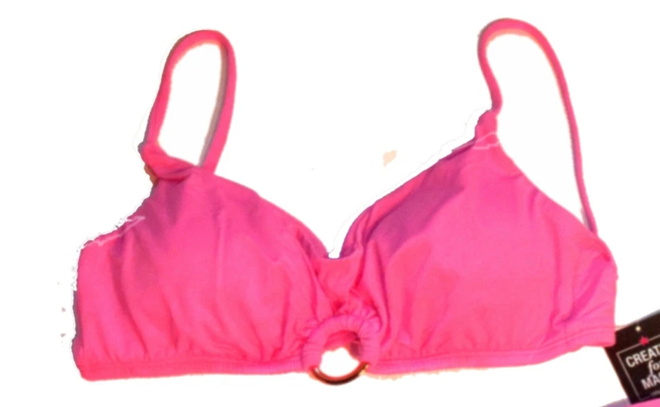 Bar III Pink Ring Top Bikini Swimsuit Size S Top, M Bottom NWT $88 - Image 2 of 4