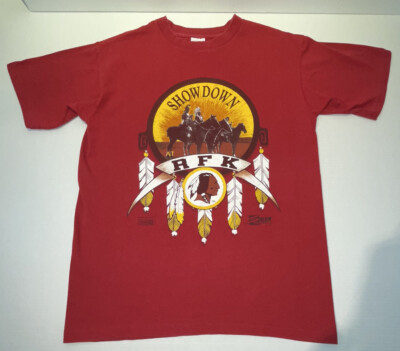 VTG Washington Redskins 1990 Salem Sports Single Stitch Sz Lg Showdown RFK USA