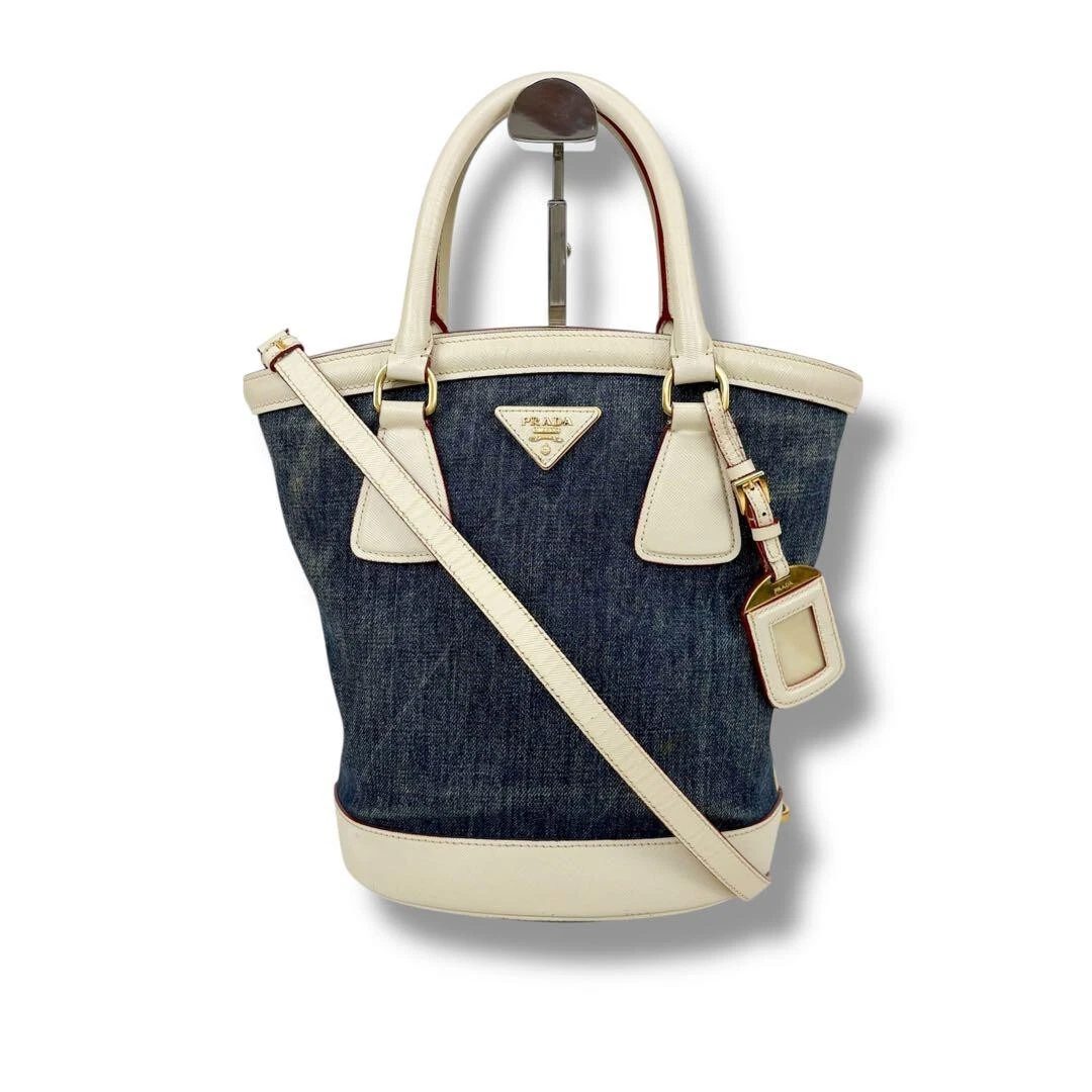 PRADA Denim Exterior Bags & Handbags for Women for sale | eBay