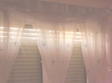 Gardine Komplett- Set 3 Voile mit Querbehang !!